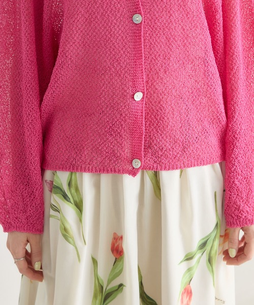 KATHARINE ROSS(キャサリンロス)の「【KATHARINE ROSS】ふわ袖かのこ和紙カーディガン(ニット/セーター・レディース・ミント/ピンク/チャコールグレー/アイボリー・FREE)」の10枚目の写真