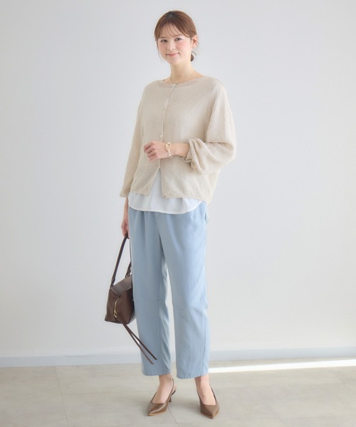 KATHARINE ROSS(キャサリンロス)の「【KATHARINE ROSS】ふわ袖かのこ和紙カーディガン(ニット/セーター・レディース・ミント/ピンク/チャコールグレー/アイボリー・FREE)」の16枚目の写真