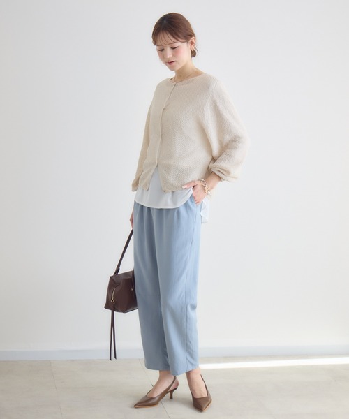 KATHARINE ROSS(キャサリンロス)の「【KATHARINE ROSS】ふわ袖かのこ和紙カーディガン(ニット/セーター・レディース・ミント/ピンク/チャコールグレー/アイボリー・FREE)」の17枚目の写真