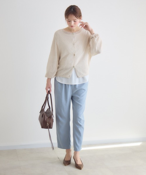 KATHARINE ROSS(キャサリンロス)の「【KATHARINE ROSS】ふわ袖かのこ和紙カーディガン(ニット/セーター・レディース・ミント/ピンク/チャコールグレー/アイボリー・FREE)」の18枚目の写真