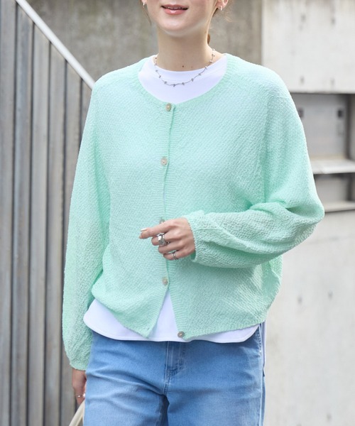 KATHARINE ROSS(キャサリンロス)の「【KATHARINE ROSS】ふわ袖かのこ和紙カーディガン(ニット/セーター・レディース・ミント/ピンク/チャコールグレー/アイボリー・FREE)」の20枚目の写真