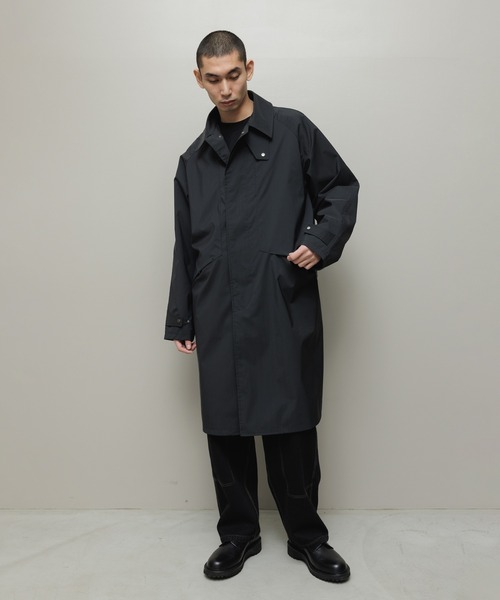 bal（バル）の「WATER RESISTANT WOOL BALMACAAN COAT（ステンカラーコート・メンズ・ブラック/チャコール・3/2/1）」の2枚目の写真