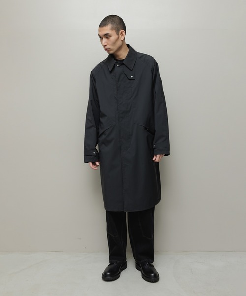 bal（バル）の「WATER RESISTANT WOOL BALMACAAN COAT（ステンカラーコート・メンズ・ブラック/チャコール・3/2/1）」の3枚目の写真