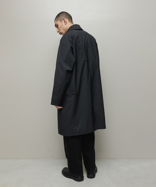 bal（バル）の「WATER RESISTANT WOOL BALMACAAN COAT（ステンカラーコート・メンズ・ブラック/チャコール・3/2/1）」の5枚目の写真