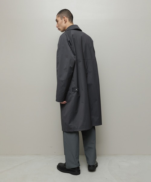 bal（バル）の「WATER RESISTANT WOOL BALMACAAN COAT（ステンカラーコート・メンズ・ブラック/チャコール・3/2/1）」の7枚目の写真