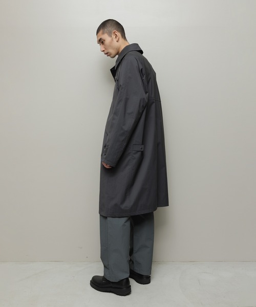 bal（バル）の「WATER RESISTANT WOOL BALMACAAN COAT（ステンカラーコート・メンズ・ブラック/チャコール・3/2/1）」の8枚目の写真