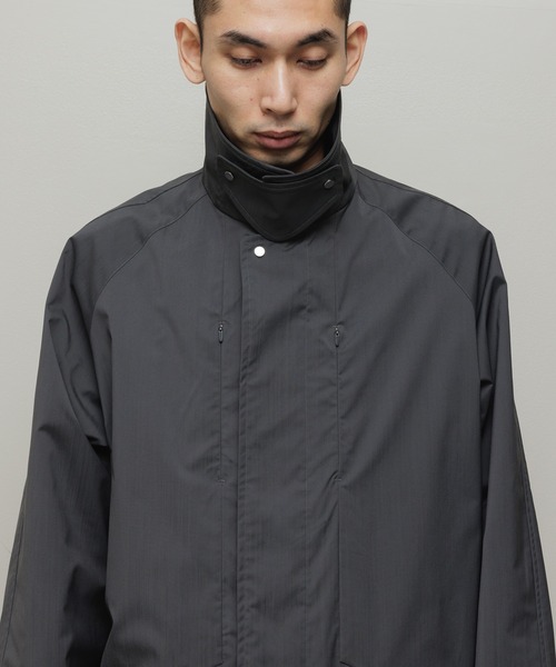 bal（バル）の「WATER RESISTANT WOOL BALMACAAN COAT（ステンカラーコート・メンズ・ブラック/チャコール・3/2/1）」の11枚目の写真