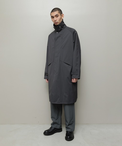 bal（バル）の「WATER RESISTANT WOOL BALMACAAN COAT（ステンカラーコート・メンズ・ブラック/チャコール・3/2/1）」の10枚目の写真