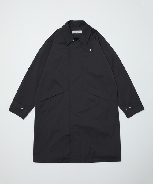 bal（バル）の「WATER RESISTANT WOOL BALMACAAN COAT（ステンカラーコート・メンズ・ブラック/チャコール・3/2/1）」の17枚目の写真