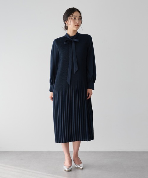 YECCA VECCA（イェッカヴェッカ）の「マルチwayプリーツワンピース（ワンピース・レディース・ネイビー・M）」の18枚目の写真