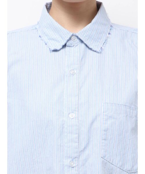 Ungrid（アングリッド）の「カットオフデザインストライプシャツ（シャツ/ブラウス・レディース・パープル/ブルー・FREE）」の19枚目の写真