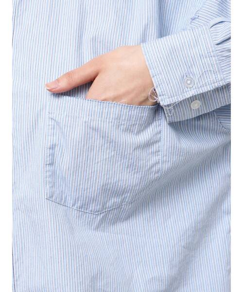 Ungrid（アングリッド）の「カットオフデザインストライプシャツ（シャツ/ブラウス・レディース・パープル/ブルー・FREE）」の21枚目の写真