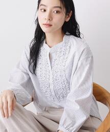 Dessin（デッサン）の「【着映え/洗える】フロントフリルブラウス（シャツ/ブラウス）」