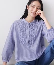 Dessin（デッサン）の「【着映え/洗える】フロントフリルブラウス（シャツ/ブラウス）」