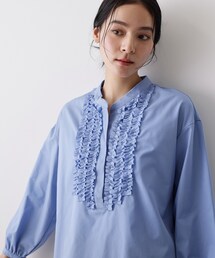 Dessin（デッサン）の「【着映え/洗える】フロントフリルブラウス（シャツ/ブラウス）」