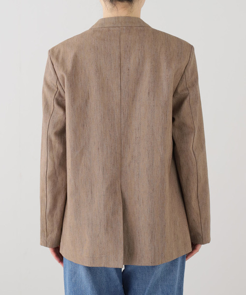 SLOBE IENA(スローブイエナ)の「メランジュヘリンボーンカラーレスジャケット(ノーカラージャケット・レディース・ベージュ・38/36)」の12枚目の写真