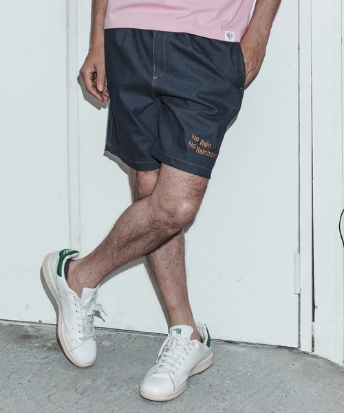 No Rain No Rainbow(ノーレインノーレインボー)の「mp14815-denim like shorts ショートパンツ(NR26S-07)(その他パンツ・メンズ・ブラック/ブルー/オフホワイト・XL/L/M/S)」の13枚目の写真