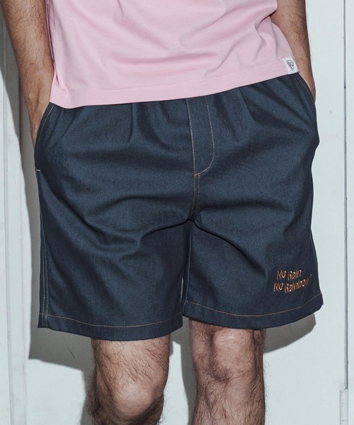 No Rain No Rainbow(ノーレインノーレインボー)の「mp14815-denim like shorts ショートパンツ(NR26S-07)(その他パンツ・メンズ・ブラック/ブルー/オフホワイト・XL/L/M/S)」の14枚目の写真