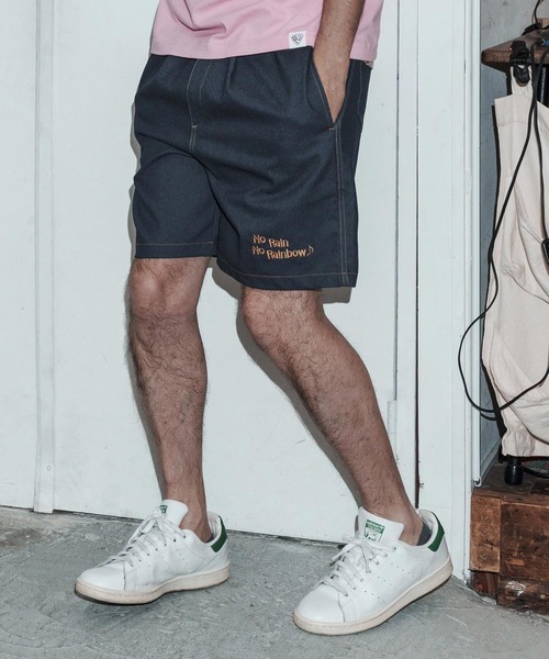 No Rain No Rainbow(ノーレインノーレインボー)の「mp14815-denim like shorts ショートパンツ(NR26S-07)(その他パンツ・メンズ・ブラック/ブルー/オフホワイト・XL/L/M/S)」の15枚目の写真