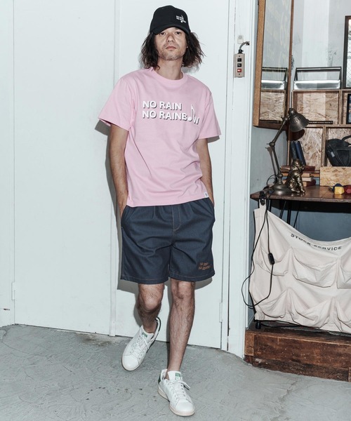 No Rain No Rainbow(ノーレインノーレインボー)の「mp14815-denim like shorts ショートパンツ(NR26S-07)(その他パンツ・メンズ・ブラック/ブルー/オフホワイト・XL/L/M/S)」の16枚目の写真