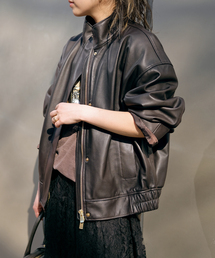 EVERYDAY I LIKE. | *スタンドカラーレザーブルゾン(その他アウター)