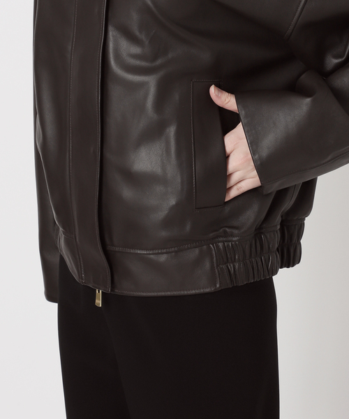 EVERYDAY I LIKE.（エヴリディアイライク）の「*スタンドカラーレザーブルゾン（その他アウター・レディース・ブラウン・FREE）」の16枚目の写真