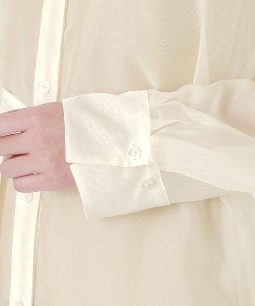 LOVELESS（ラブレス）の「シフォンジーシアーシャツ（シャツ/ブラウス・レディース・ホワイト系その他・36）」の14枚目の写真