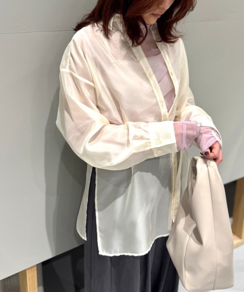 LOVELESS（ラブレス）の「シフォンジーシアーシャツ（シャツ/ブラウス・レディース・ホワイト系その他・36）」の4枚目の写真