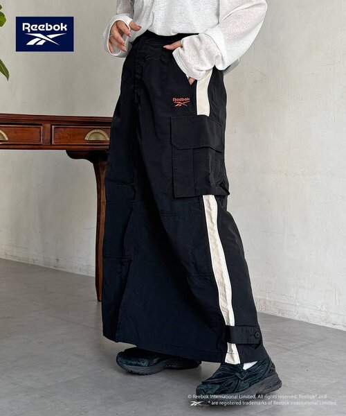 Reebok（リーボック）の「【Reebok】ナイロンカーゴスカート（スカート・レディース・ブラック/カーキ/アイボリー・FREE/PS）」の2枚目の写真