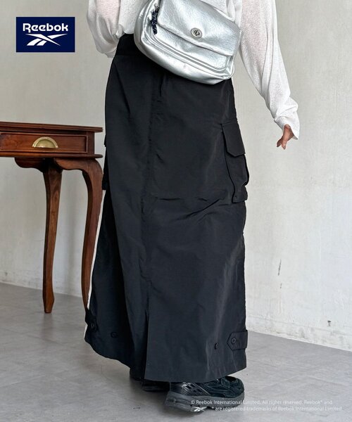 Reebok（リーボック）の「【Reebok】ナイロンカーゴスカート（スカート・レディース・ブラック/カーキ/アイボリー・FREE/PS）」の7枚目の写真