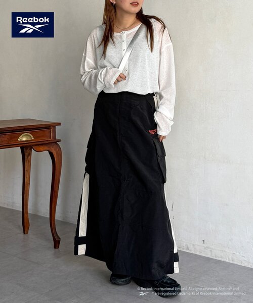 Reebok（リーボック）の「【Reebok】ナイロンカーゴスカート（スカート・レディース・ブラック/カーキ/アイボリー・FREE/PS）」の9枚目の写真