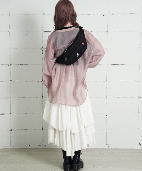 KANGOL(カンゴール)の「"06"≪KANGOL≫1ポケット ブランドロゴマーク ウエストバッグ(ボディバッグ/ウエストポーチ・メンズ・ブラック×ホワイト/ブラック×グレー・ONE SIZE)」の10枚目の写真