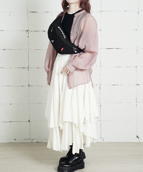 KANGOL(カンゴール)の「"06"≪KANGOL≫1ポケット ブランドロゴマーク ウエストバッグ(ボディバッグ/ウエストポーチ・メンズ・ブラック×ホワイト/ブラック×グレー・ONE SIZE)」の11枚目の写真