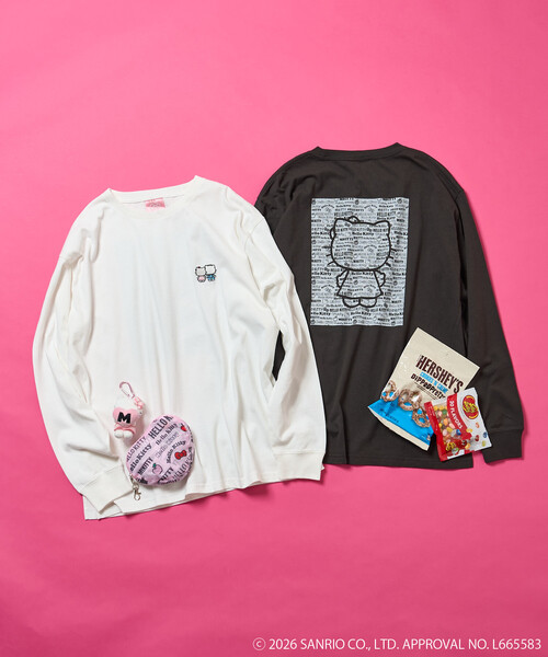 セール】SANRIO/サンリオ ”HELLO KITTY” 総柄プリントロンT（Tシャツ