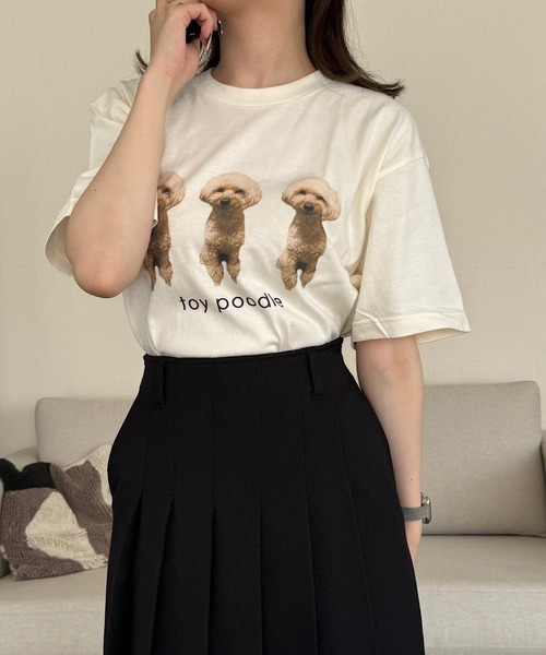 etta(エタ)の「ドッグデザインプリント半袖Tシャツ(Tシャツ/カットソー・レディース・A/C/D/E/J/H/I/G/F・MEDIUM/LARGE)」の8枚目の写真
