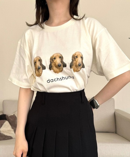 etta(エタ)の「ドッグデザインプリント半袖Tシャツ(Tシャツ/カットソー・レディース・A/C/D/E/J/H/I/G/F・MEDIUM/LARGE)」の11枚目の写真