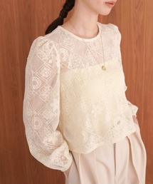 Bab（バブ）の「花柄レースブラウス（シャツ/ブラウス）」