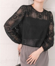 Bab（バブ）の「花柄レースブラウス（シャツ/ブラウス）」