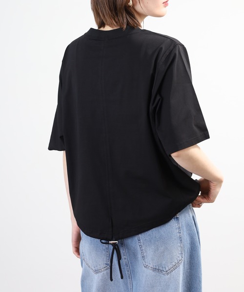 A.N.L(エーエヌエル レーベル)の「A.N.L ロゴ刺繍半袖カットソー(Tシャツ/カットソー・レディース・グレイッシュベージュ/ブラック/テラコッタ・38)」の9枚目の写真