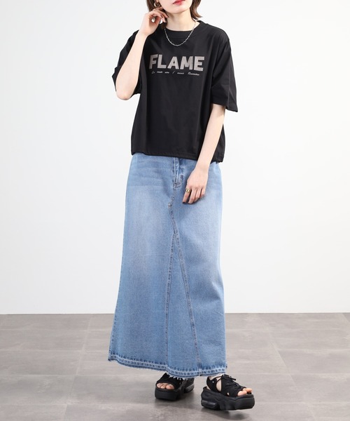 A.N.L(エーエヌエル レーベル)の「A.N.L ロゴ刺繍半袖カットソー(Tシャツ/カットソー・レディース・グレイッシュベージュ/ブラック/テラコッタ・38)」の11枚目の写真