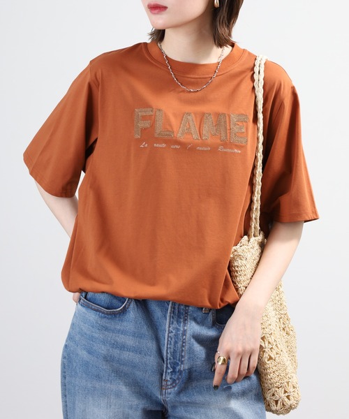 A.N.L(エーエヌエル レーベル)の「A.N.L ロゴ刺繍半袖カットソー(Tシャツ/カットソー・レディース・グレイッシュベージュ/ブラック/テラコッタ・38)」の15枚目の写真