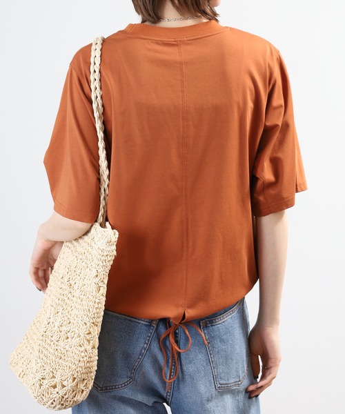 A.N.L(エーエヌエル レーベル)の「A.N.L ロゴ刺繍半袖カットソー(Tシャツ/カットソー・レディース・グレイッシュベージュ/ブラック/テラコッタ・38)」の17枚目の写真