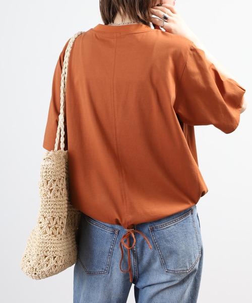 A.N.L(エーエヌエル レーベル)の「A.N.L ロゴ刺繍半袖カットソー(Tシャツ/カットソー・レディース・グレイッシュベージュ/ブラック/テラコッタ・38)」の18枚目の写真
