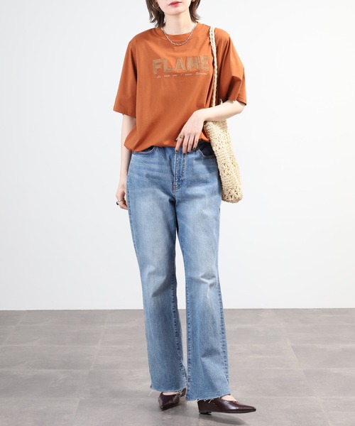 A.N.L(エーエヌエル レーベル)の「A.N.L ロゴ刺繍半袖カットソー(Tシャツ/カットソー・レディース・グレイッシュベージュ/ブラック/テラコッタ・38)」の19枚目の写真