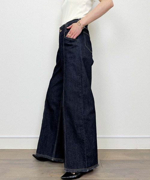 Lo-Fi（ローファイ）の「【WEB限定】9.5oz ハイウエストストレッチデニム（デニムパンツ・レディース・アイボリー/ライトブルー/ネイビー・M）」の19枚目の写真