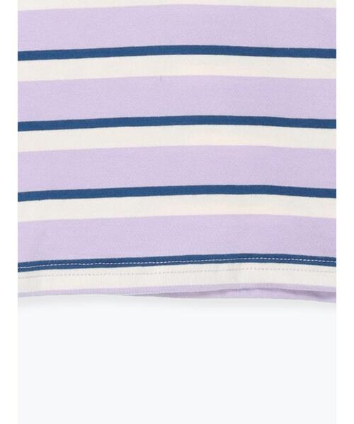 Samansa Mos2 Lagom（サマンサモスモスラーゴム）の「ダックスフント刺繍ボーダーロンT（Tシャツ/カットソー・キッズ・パープル/イエロー・130/95/120/110/100）」の6枚目の写真