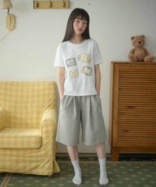 ambler(エムブラー)の「Meow Bear アプリケ刺繍半袖Tシャツ AS1309 (ホワイト)(Tシャツ/カットソー・レディース・その他・SMALL/MEDIUM/FREE)」の16枚目の写真
