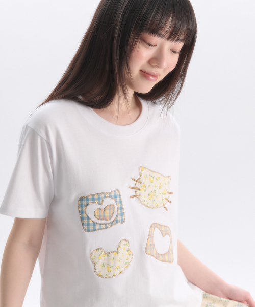ambler(エムブラー)の「Meow Bear アプリケ刺繍半袖Tシャツ AS1309 (ホワイト)(Tシャツ/カットソー・レディース・その他・SMALL/MEDIUM/FREE)」の10枚目の写真