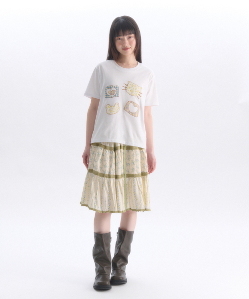 ambler(エムブラー)の「Meow Bear アプリケ刺繍半袖Tシャツ AS1309 (ホワイト)(Tシャツ/カットソー・レディース・その他・SMALL/MEDIUM/FREE)」の11枚目の写真