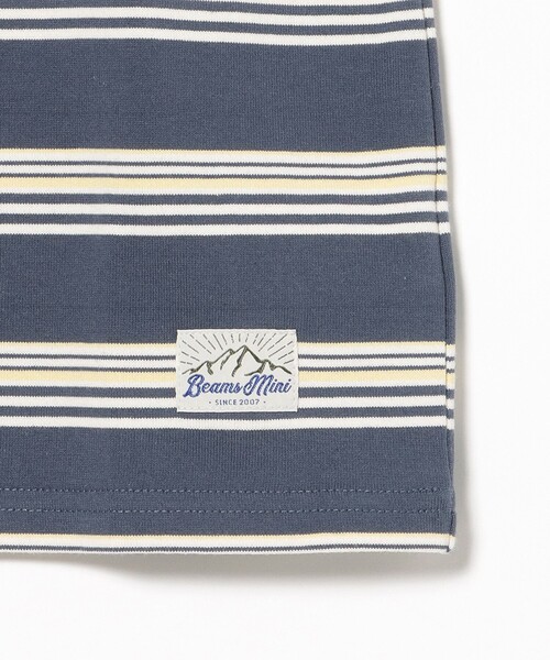 BEAMS mini(ビームスミニ)の「【8/6新規値下げ】ビッグ ボーダー Tシャツ 2026SS (90~150cm) 外遊び プチプラ 通園 通学 公園 定番(Tシャツ/カットソー・キッズ・ベージュ/ブルー系その他4・90/120/130/150/100/110/140)」の13枚目の写真